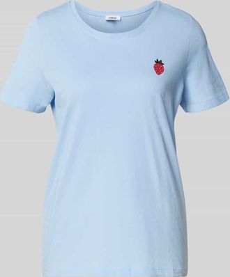 s.Oliver Red Label Regular Fit T-Shirt aus reiner Baumwolle in Bleu, Größe 38