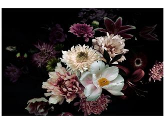 Schubiger M&ouml;bel Digitaldruck auf Glas Bl&uuml;ten in Purpurrot 1