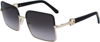 Ferragamo SF 302SL 703 Womens Sunglasses Gold Size 60