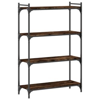 vidaXL Librer&iacute;a 4 Estantes Madera Ingenier&iacute;a Roble Ahumado 80x30x120cm Vidaxl
