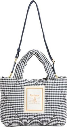 Barbour Mini Riah Gingham Diamond Quilted Tote in Gingham Check at Nordstrom