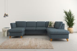 HOME AFFAIRE Wohnlandschaft »Trelleborg U-Form« Federkern-Polsterung, wahlweise mit Bettfunktion und Stauraum