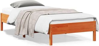 vidaXL Letto senza Materasso Marrone Cera 90x200 cm Legno di Pino - Vidaxl