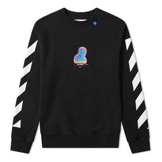 Off-white Mens Thermo Striped Logo Slim-fit Sweatshirt OMBA025E19E300061088