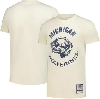 Mitchell & Ness Mens Mitchell & Ness Cream Michigan Wolverines Vintage Tone T-Shirt at Nordstrom, Size Xx-Large