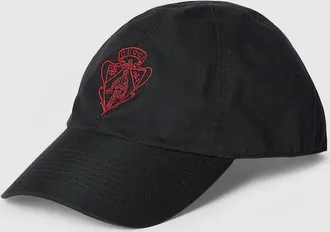 Gucci Cotton Baseball Hat With Embroidery, Size XXS, Black