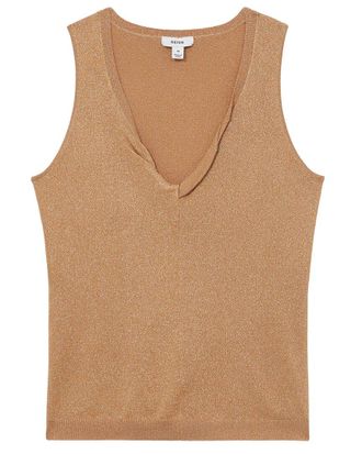 Reiss Sia Metallic Top