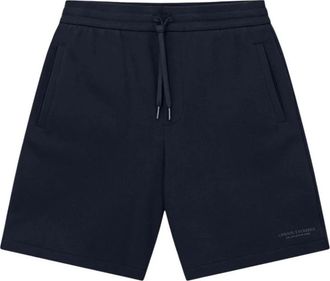 A|X Armani Exchange Katoenen Shorts met Trekkoord en Voorzakken - Heren - Korte Broeken - Blauw - XS - Katoen - Korte Broeken