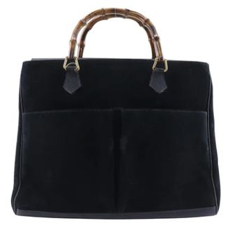 Gucci Pre-owned Suede handbags - Dames - Vintage Handtas - Zwart - ONE Size - Su&egrave;de - Vintage