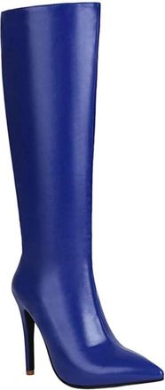 Generic Women Knee High Stretch Boots Pointed Toe Side Zip Thin Heel Winter Outdoor Casual Long Boot