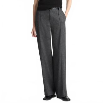 Vince Pintuck Wide Leg Pant In Grey