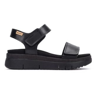 Pikolinos Palma Sandal - Dames - Sleehakken - Zwart - 40 EU - Leer - Schoenen