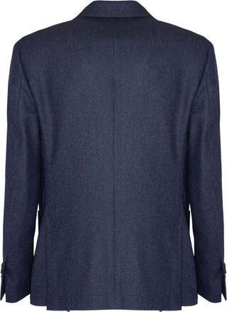 Lardini Blazer con motivo a spina di pesce - Blu