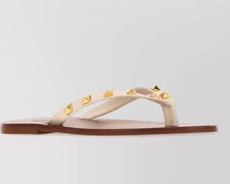 Valentino Garavani leather rockstud thong slides