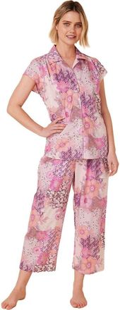 The Cats Pajamas Luxe Pima Capri Floral Set in Piper at Nordstrom, Size X-Small