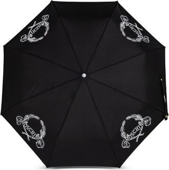 Moschino logo-motif umbrella - unisex - Polyester - One Size - Black