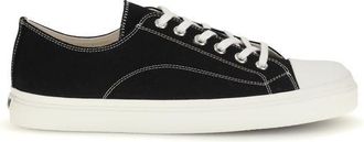 Moschino Black Cotton Low Top Womens Sneakers