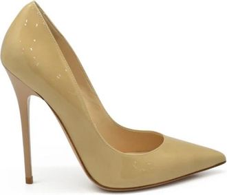 Jimmy Choo London Anouk Pointy Toe Pumps - Dames - Pumps - Beige - 35 EU - Leer - Schoenen
