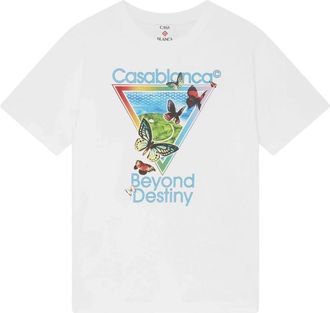 Casablanca T-Shirts, male, White, S, Cotton T-shirt with Logo