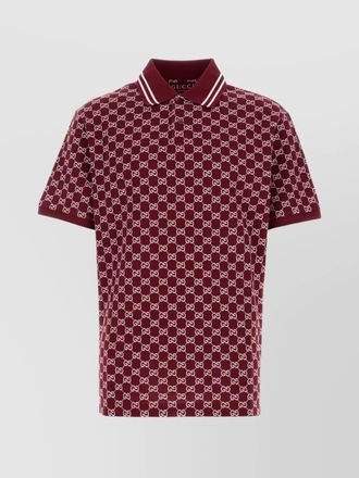 Gucci logo pattern polo shirt