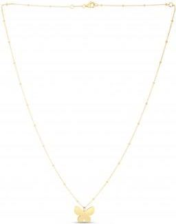 Allurez Butterfly Pendant Necklace in 14k Yellow Gold