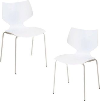 Regalos Miguel Packs Sillas Comedor - Pack 2 Sillas Plecy - Blanco