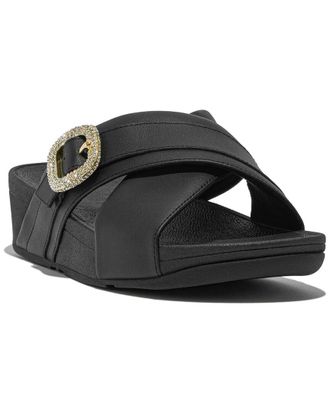 FitFlop Fitflop Lulu Crystal-Buckle Leather Sandal