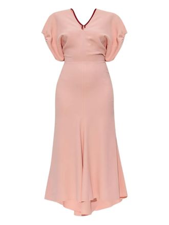 Victoria Beckham Midi-jurk met pofmouwen - Roze