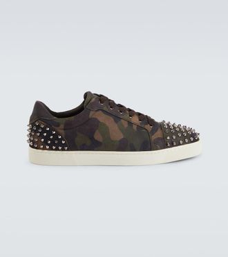 Christian Louboutin Seavaste camouflage spiked suede sneakers
