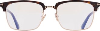 Tom Ford Blue Light Block Square Mens Eyeglasses FT5801-F-B 052 56