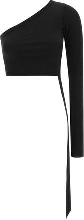 Rick Owens Black One Shoulder Top