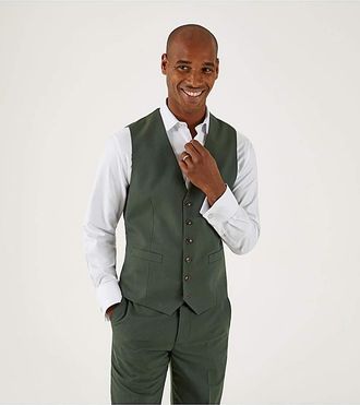 Skopes Harvey Suit Waistcoat Green
