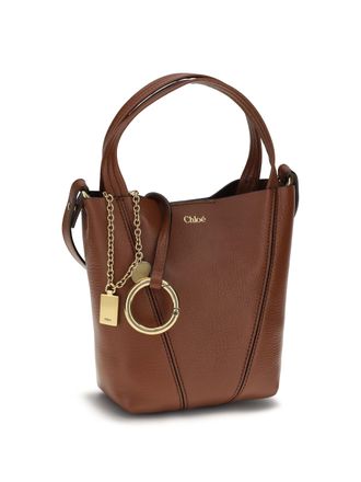 Chlo&eacute; Womens Spin Shoulder Bag Blushy Brown Calf Leather Bos Taurus
