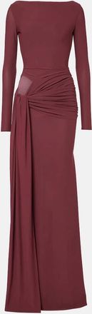 Alex Perry Draped crepe jersey gown