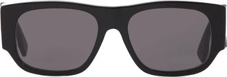 Fendi FENDI DIAGONAL Smoke Square Mens Sunglasses FE40156I 01A 54