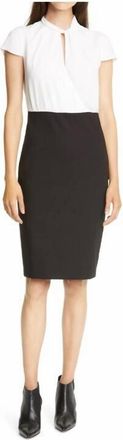 Ted Baker Daylla Two Tone Cap Sleeve Pencil Sheath Dress In Two Toned