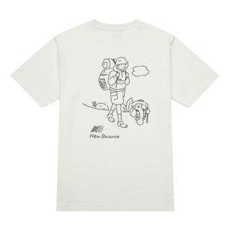 New Balance Hiking Graphic T-Shirt Asia Sizing White AMT42339-CIC