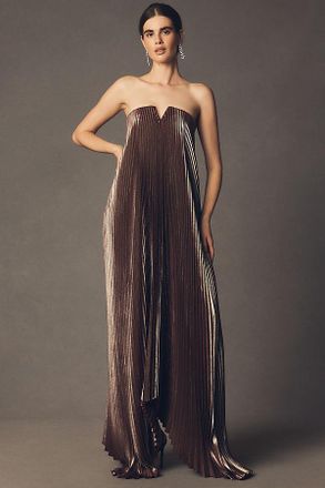 L&rsquo;Id&eacute;e Black Tie Strapless Maxi Gown