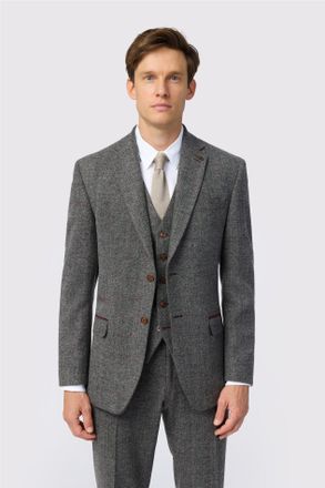 Antique Rogue Mens Single Breasted Two Button Tailored Suit Jacket - Grey - Size 50 (Chest)