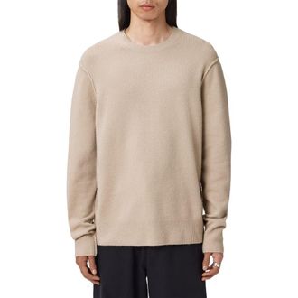 AllSaints Patern Crewneck Sweater in Moon Grey at Nordstrom Rack, Size X-Large