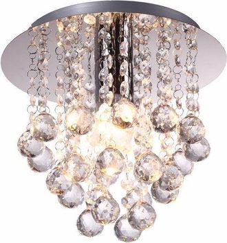 Reality Plafoniera Tonda Glamour London Crystal Cromo E27 25cm