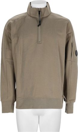 C.P. Company Grey High-Collar Half-Zip Cotton Sweatshirt