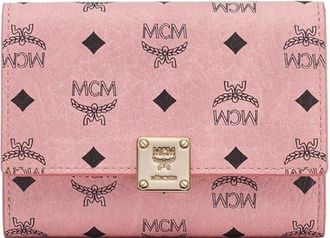 MCM Aren Trifold Wallet in Visetos in Pink at Nordstrom