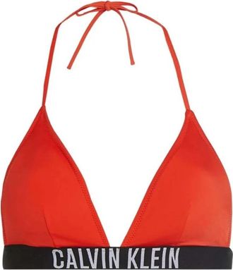 Calvin Klein Triangle-RP - Dames - Bikinis - Rood - L - Polyester - Badmode