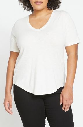 Universal Standard Light as Air V-Rex T-Shirt in Vapor at Nordstrom, Size 2Xl