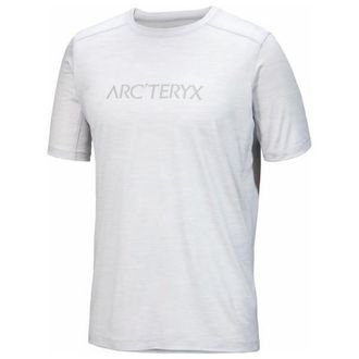 Arc'teryx Ionia Merino Wool ArcWord Logo S/S Merinoshirt f&uuml;r Herren | solitude heather / void