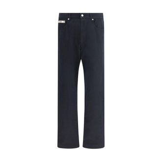 Moschino Mens Relaxed Cotton Blend Pants - Black - Size EU 52 (Mens)