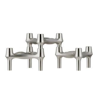 Stoff Nagel BMF Kerzenhalter, Chrom geb&uuml;rstet (3er-Set)