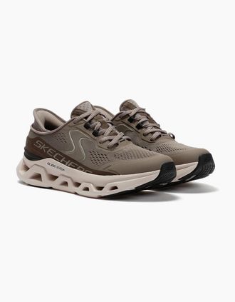 Skechers Womens Skechers Slip-Ins Glide Step Altus Mesh Womens Khaki Trainers - Grey - Size: 7