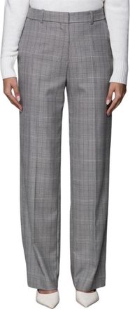 Kaos Gestreepte broek met persvouw - Dames - Straight fit broeken - Grijs - 2XS - Broeken